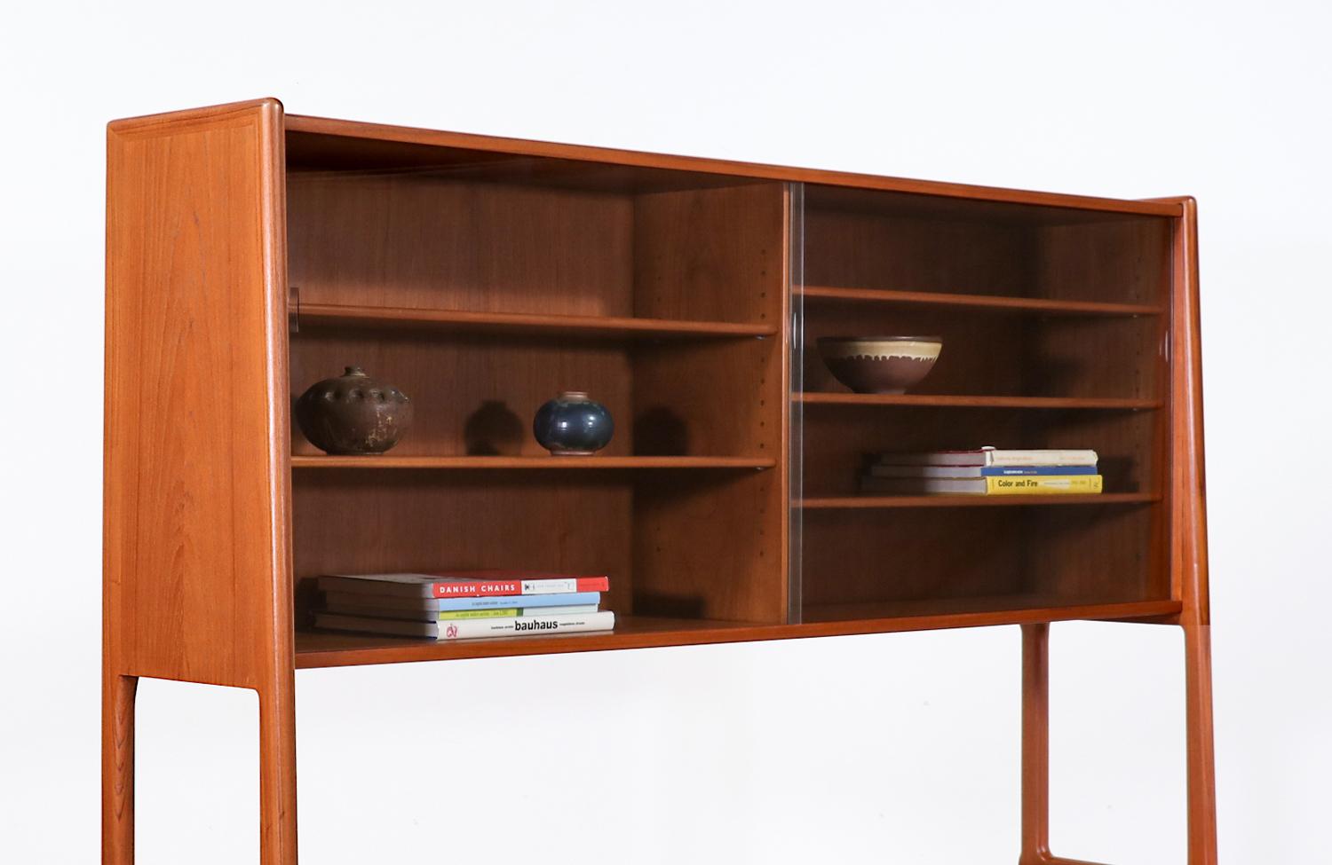 Mid-Century Modern Expertly Restored - Hans J. Wegner RY-20 Teak Credenza with Glass Doors 