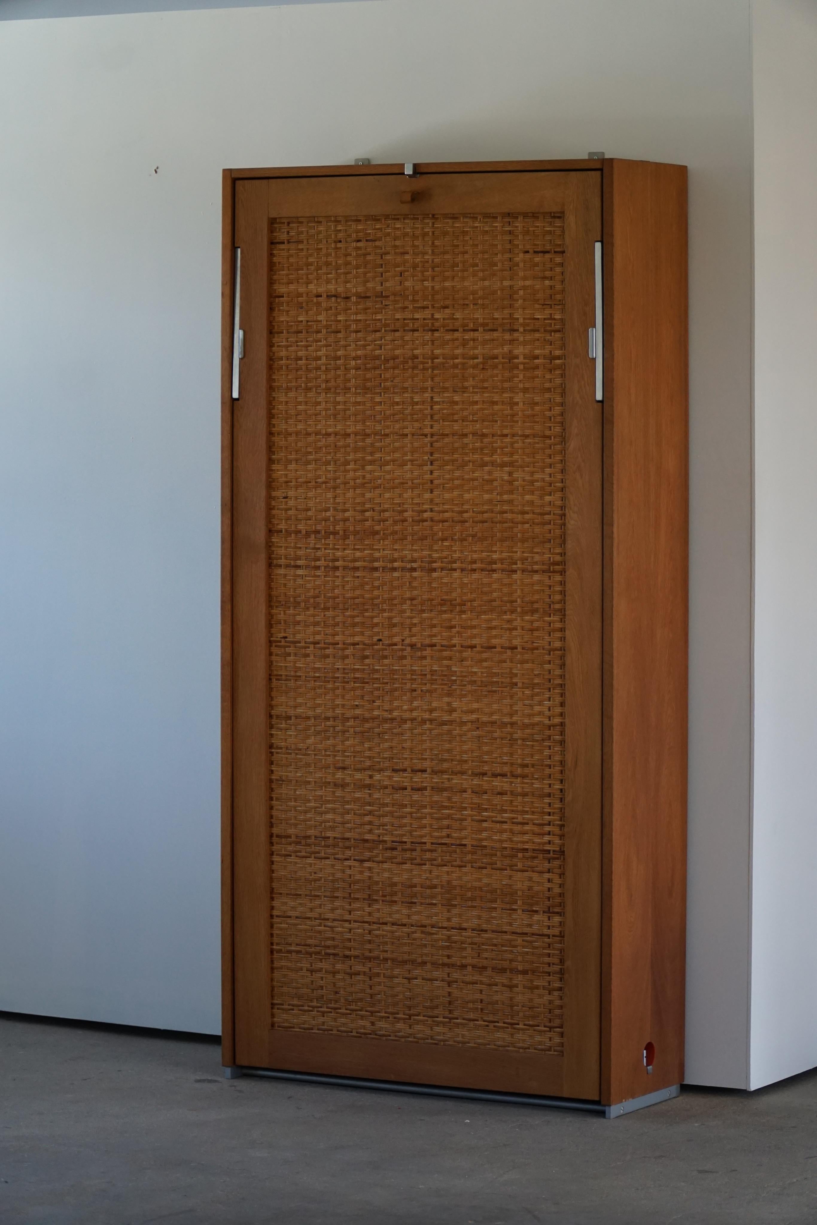 Hans J. Wegner, Ry100 Murphy Bed in Oak & Cane, Danish Mid-Century Modern, 1950 7
