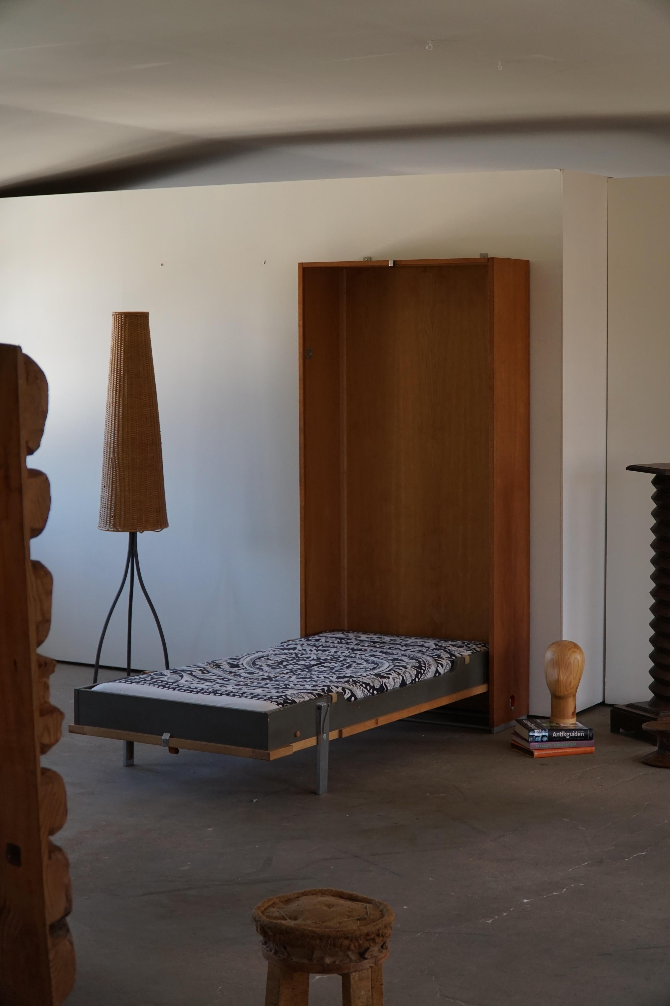 Hans J. Wegner, Ry100 Murphy Bed in Oak & Cane, Danish Mid-Century Modern, 1950 4