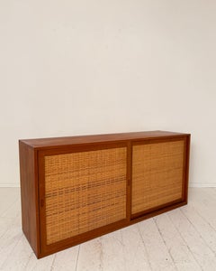 Hans J. Wegner Ry26 Teak Sideboard with Woven Cane Doors, Denmark, 1960s
