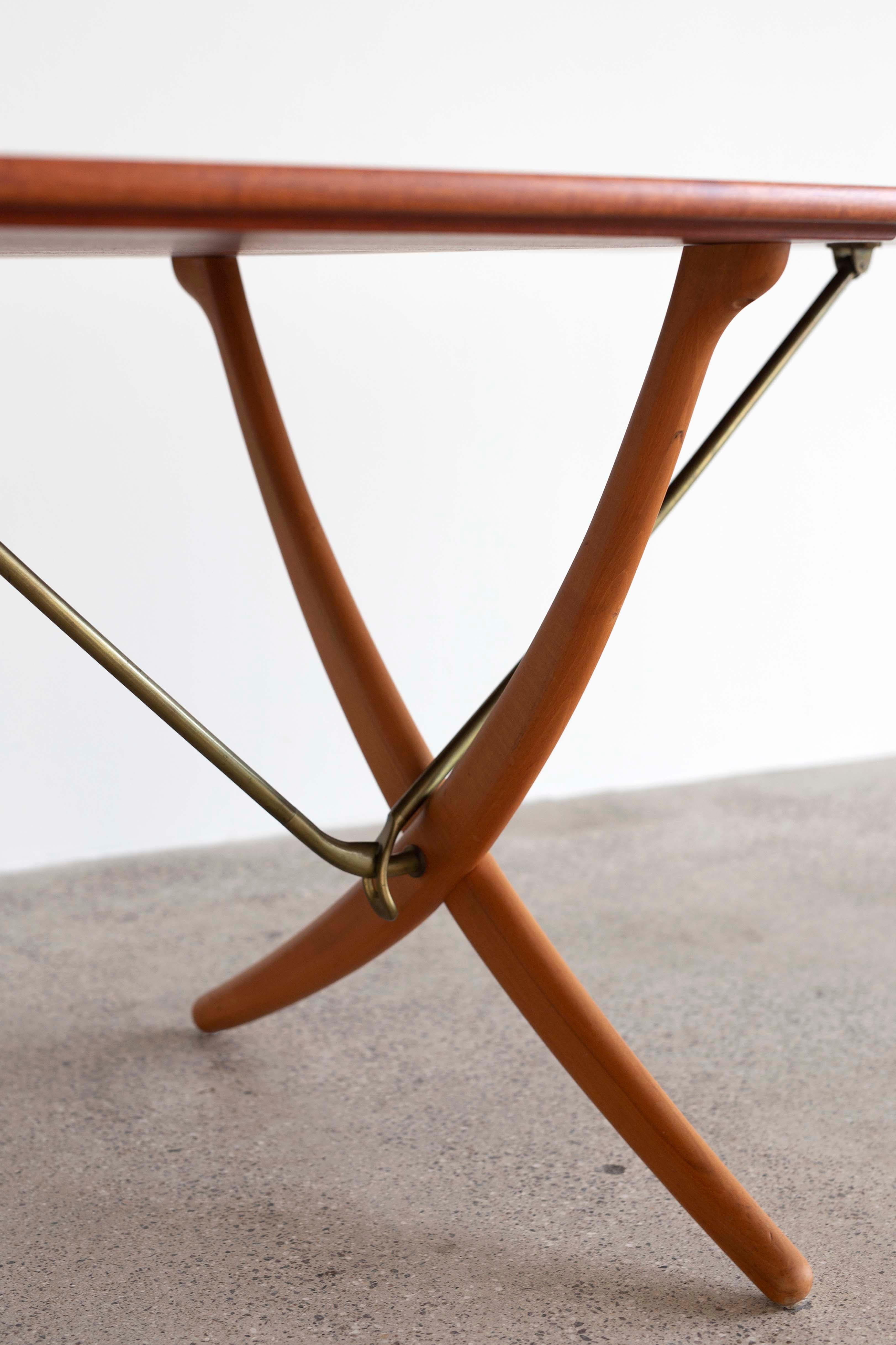 Scandinavian Modern Hans J. Wegner Sabre Leg Table Model AT-304 for Andreas Tuck