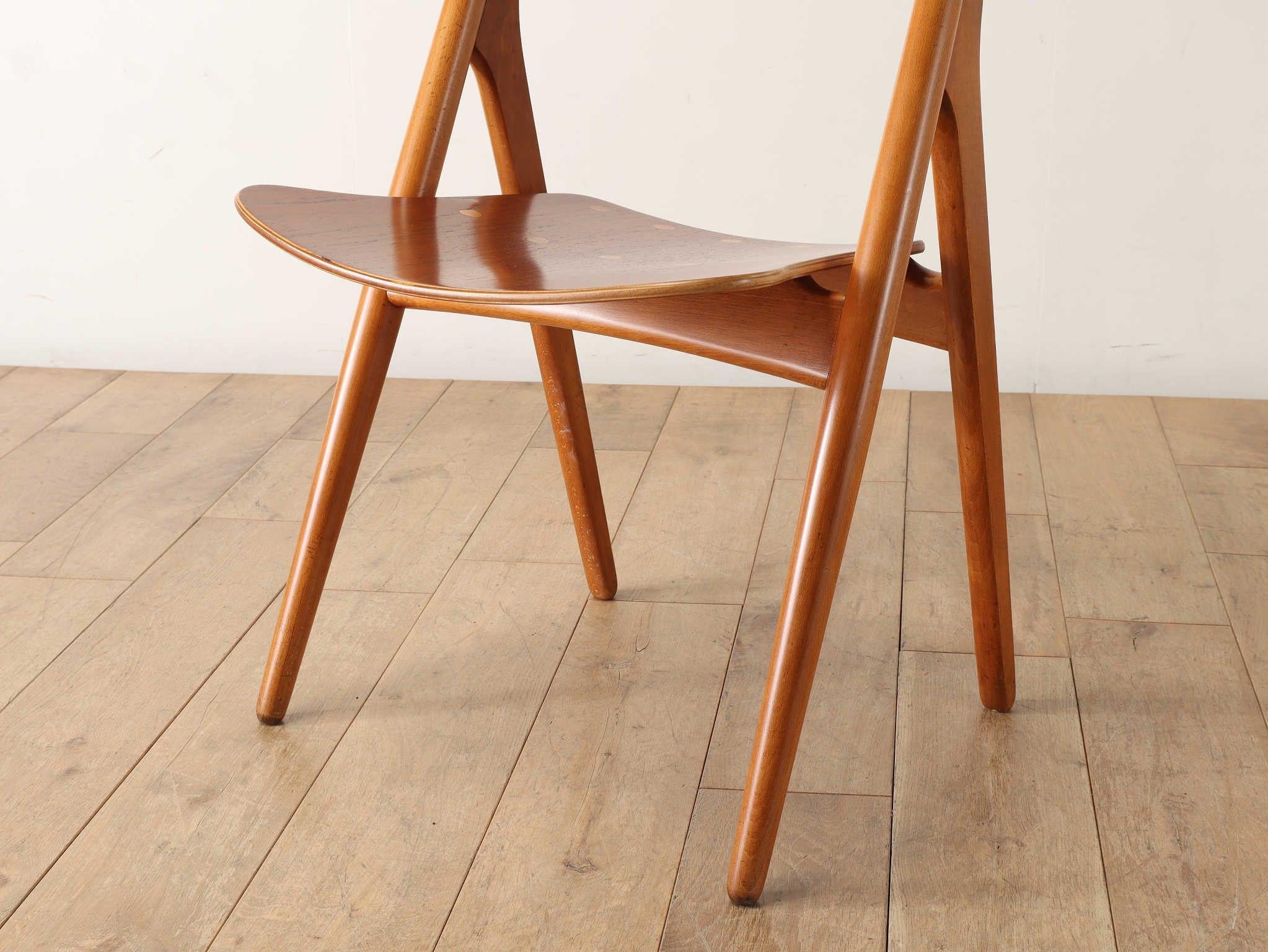 Hans J. Wegner, 'Sawbuck' CH29 chairs, teak and oak, Denmark 1950s 4