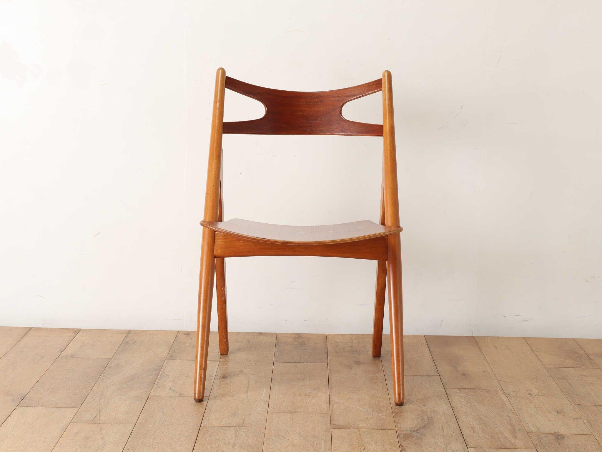 Hans J. Wegner, 'Sawbuck' CH29 chairs, teak and oak, Denmark 1950s 5