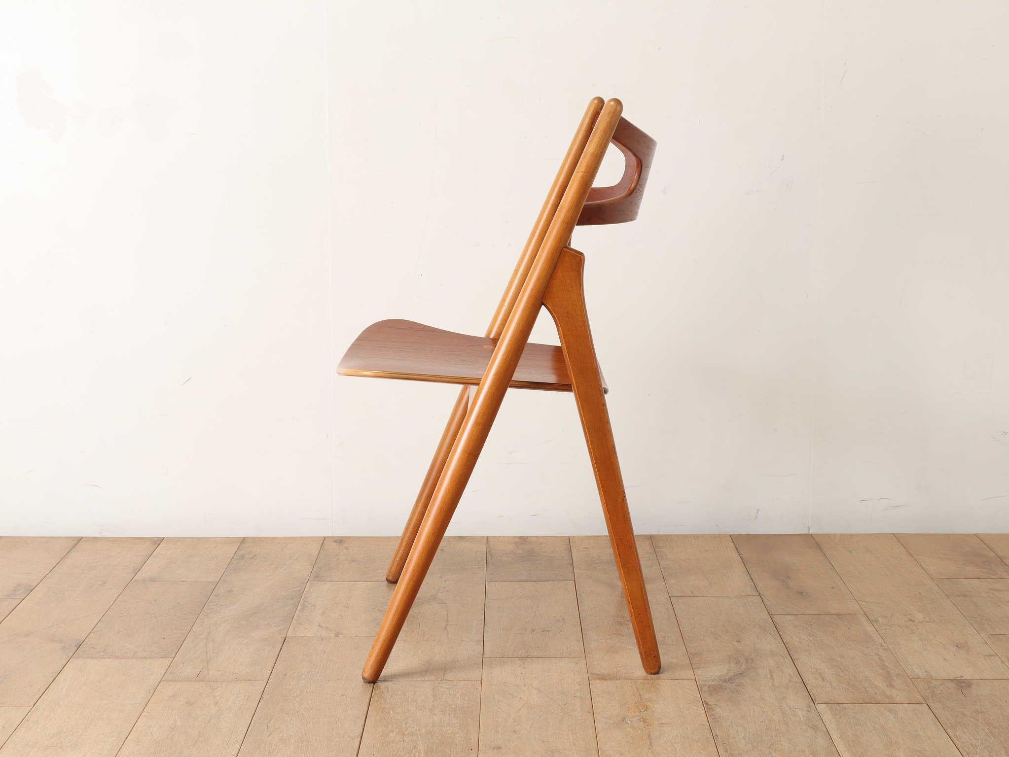 Hans J. Wegner, 'Sawbuck' CH29 chairs, teak and oak, Denmark 1950s 7
