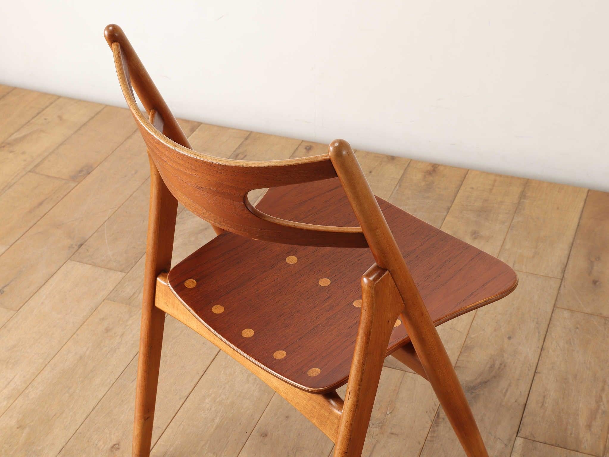 Hans J. Wegner, 'Sawbuck' CH29 chairs, teak and oak, Denmark 1950s 11