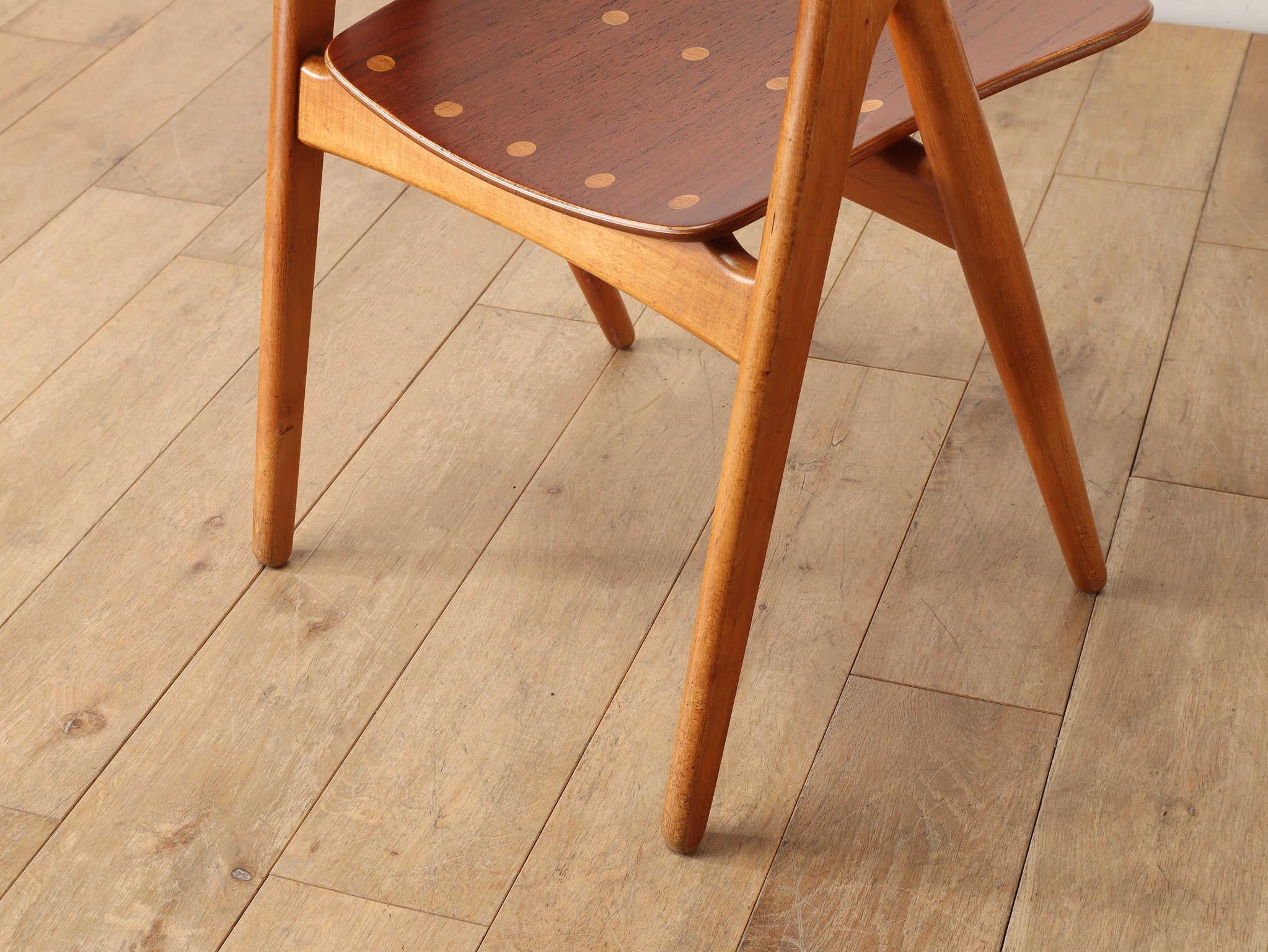 Hans J. Wegner, 'Sawbuck' CH29 chairs, teak and oak, Denmark 1950s 12