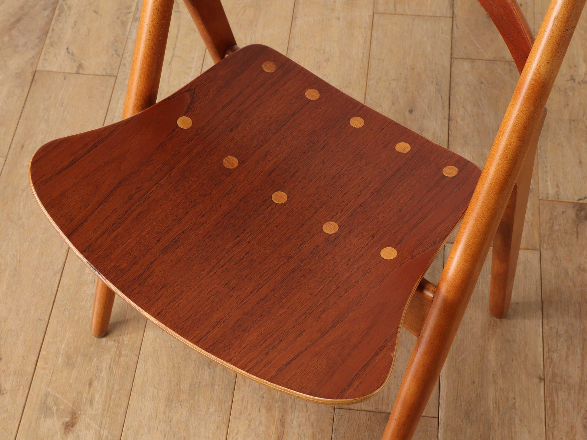 Mid-20th Century Hans J. Wegner, 'Sawbuck' CH29 chairs, teak and oak, Denmark 1950s