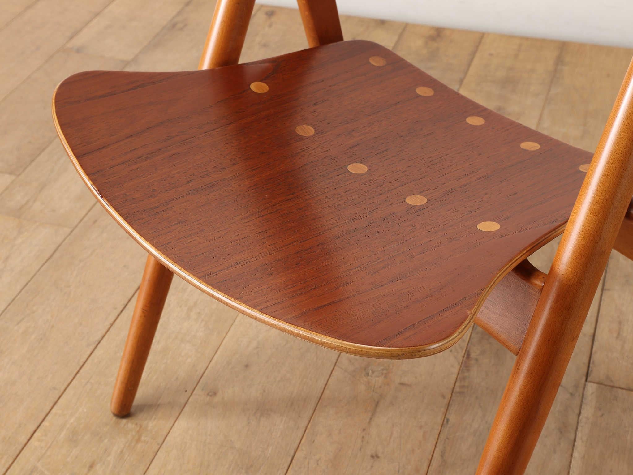 Hans J. Wegner, 'Sawbuck' CH29 chairs, teak and oak, Denmark 1950s 1
