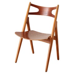 Hans J. Wegner, 'Sawbuck' CH29 chairs, teak and oak, Denmark 1950s