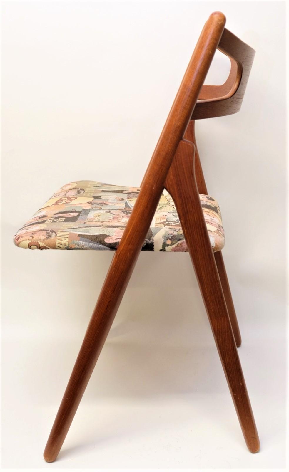 Hans J. Wegner Mid-Century Sawbuck Dining Chair CH29 Teak for Carl Hansen & Son For Sale 3