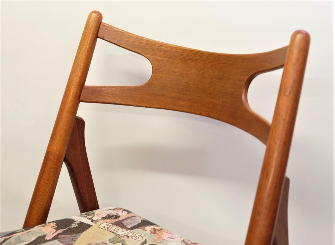 Hans J. Wegner Mid-Century Sawbuck Dining Chair CH29 Teak for Carl Hansen & Son For Sale 6