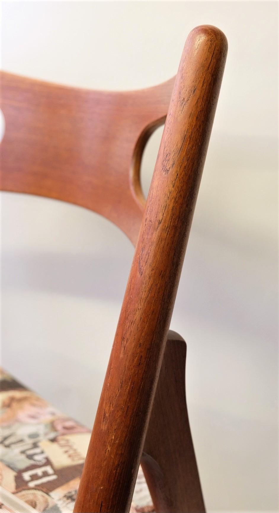 Hans J. Wegner Mid-Century Sawbuck Dining Chair CH29 Teak for Carl Hansen & Son For Sale 7