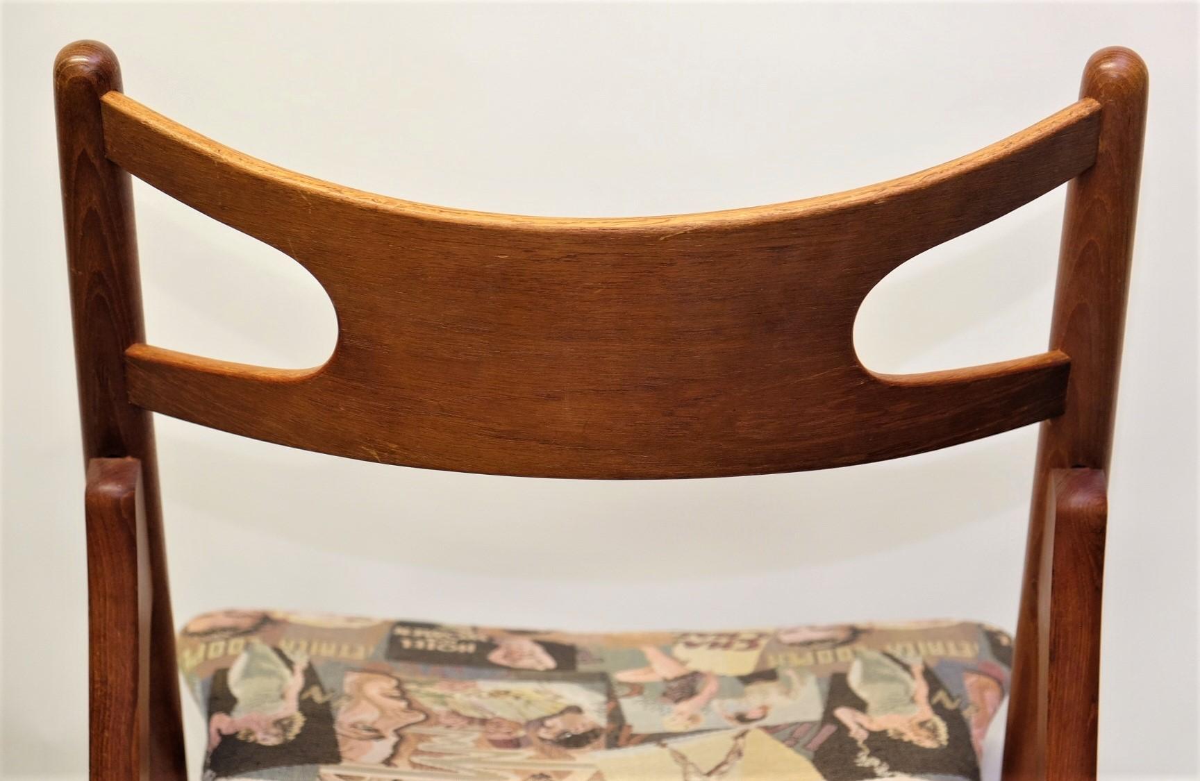 Chaise de salle à manger Sawbuck en teck du milieu du siècle CH29 de Hans J. Wegner pour Carl Hansen & Son en vente 10