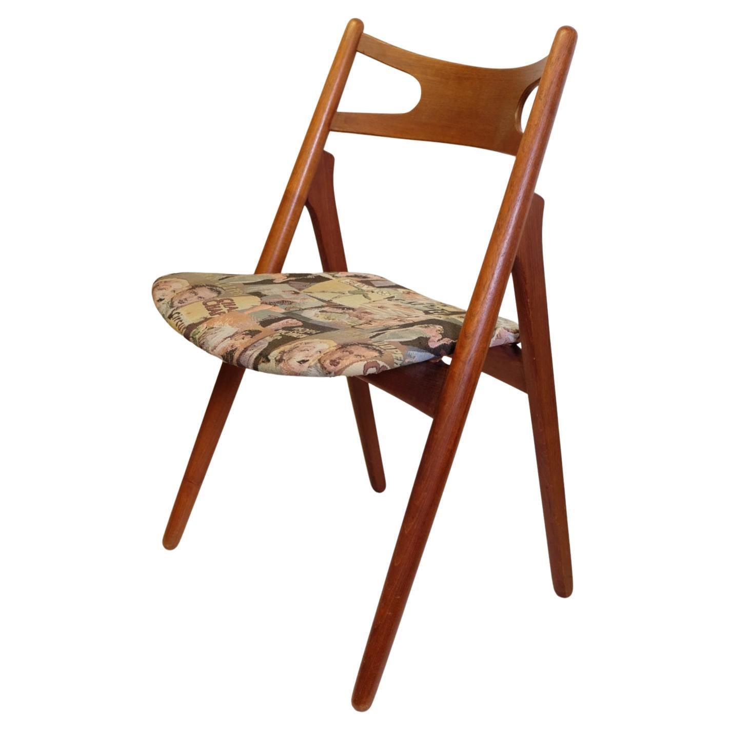 Hans J. Wegner Mid-Century Sawbuck Dining Chair CH29 Teak for Carl Hansen & Son For Sale