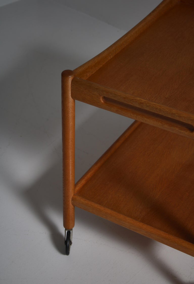 Hans J. Wegner Serving Cart or Trolley in Oak by Andreas Tuck, Denmark