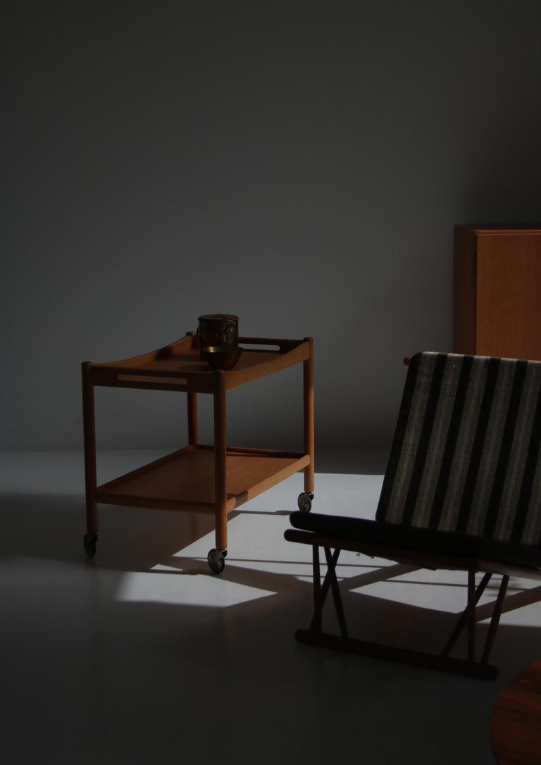 Hans J. Wegner Serving Cart or Trolley in Oak by Andreas Tuck, Denmark