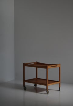 Hans J. Wegner Serving Cart or Trolley in Oak by Andreas Tuck, Denmark, 1960s