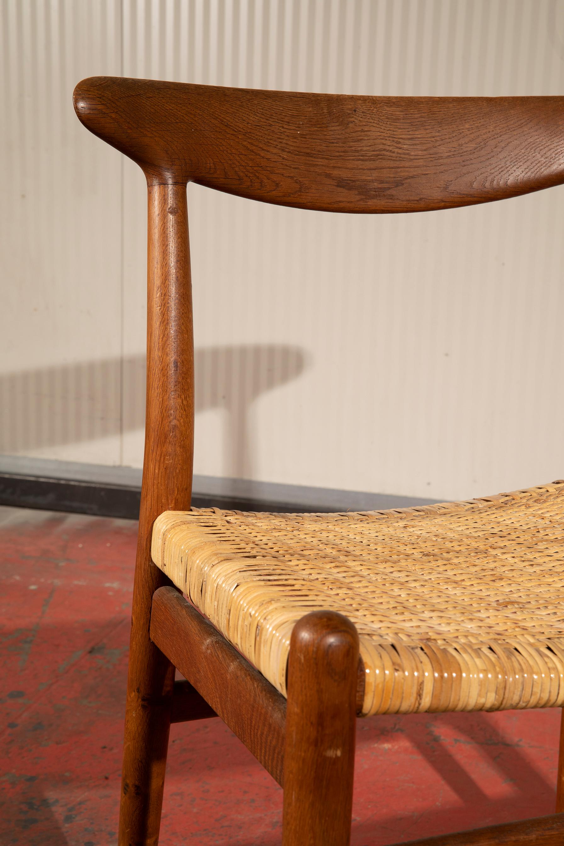 Hans J Wegner, set di 6 sedie in canna d’india, anni 60 In condizioni ottime in vendita a Firenze, IT