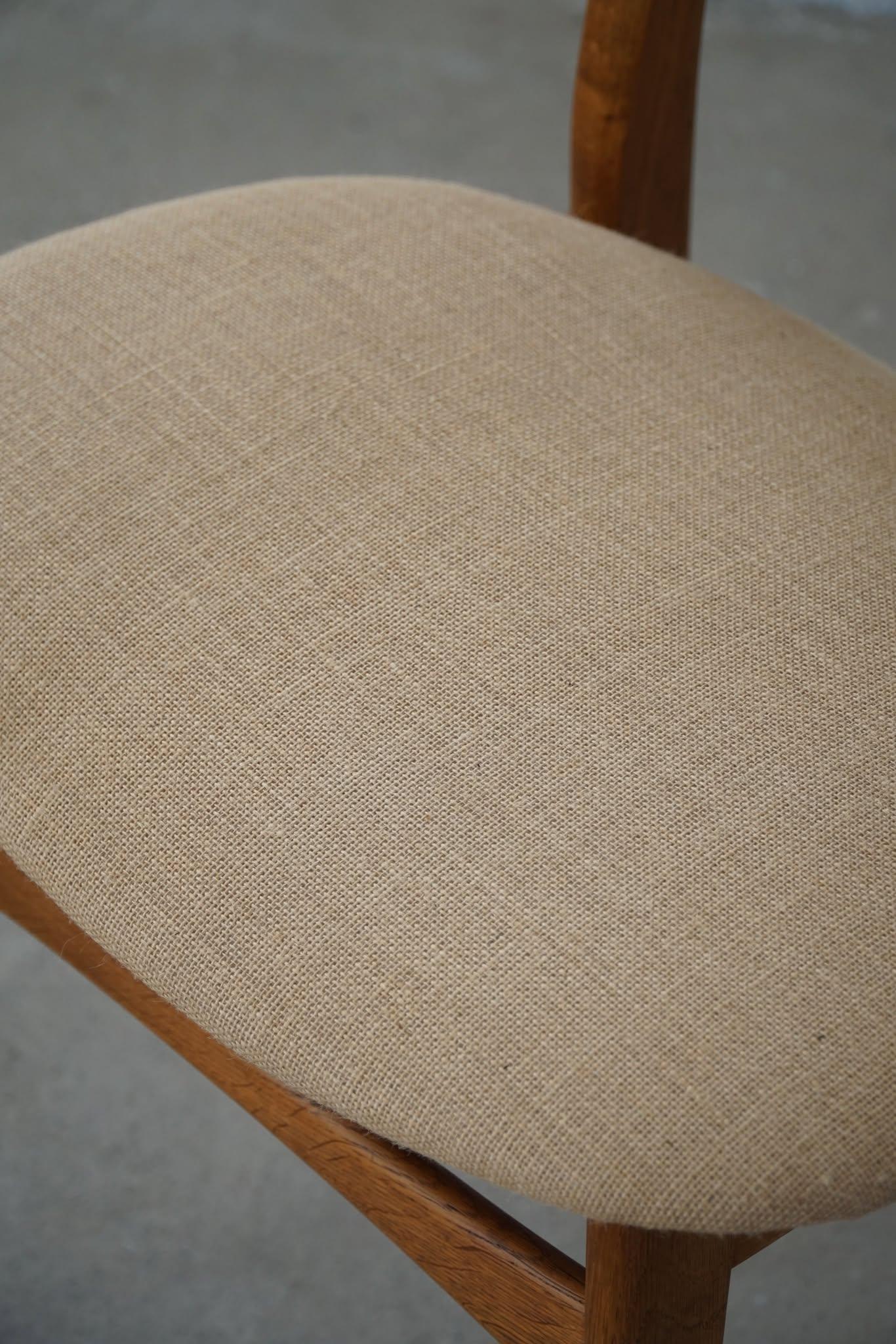 Hans J. Wegner, Set of 10 Chairs in Oak & Hessian, Model CH30, Mid Century, 1954 9