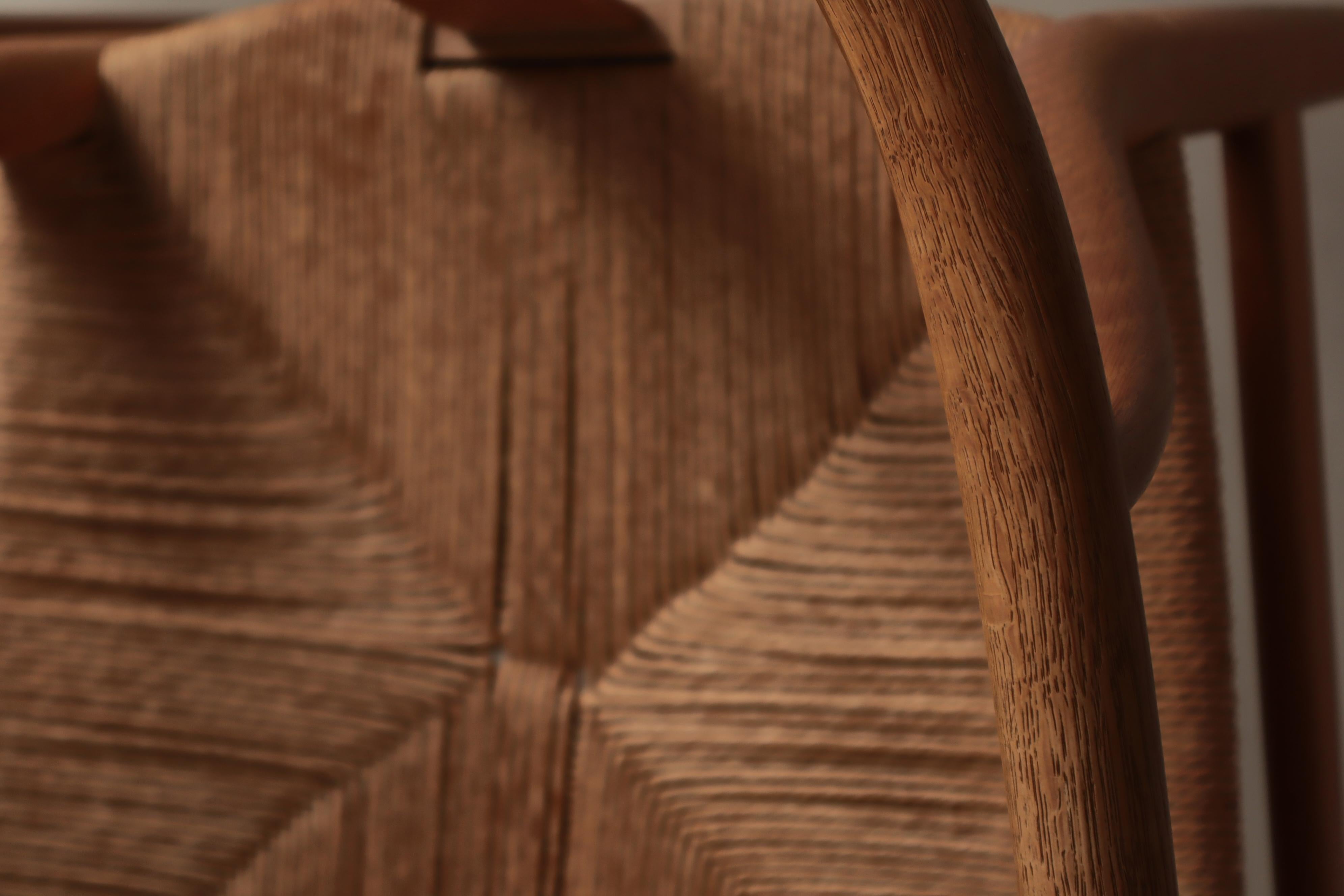 Hans J. Wegner Juego de sillas Wishbone de Carl Hansen & Sons de primera producción, años 60 en venta 7