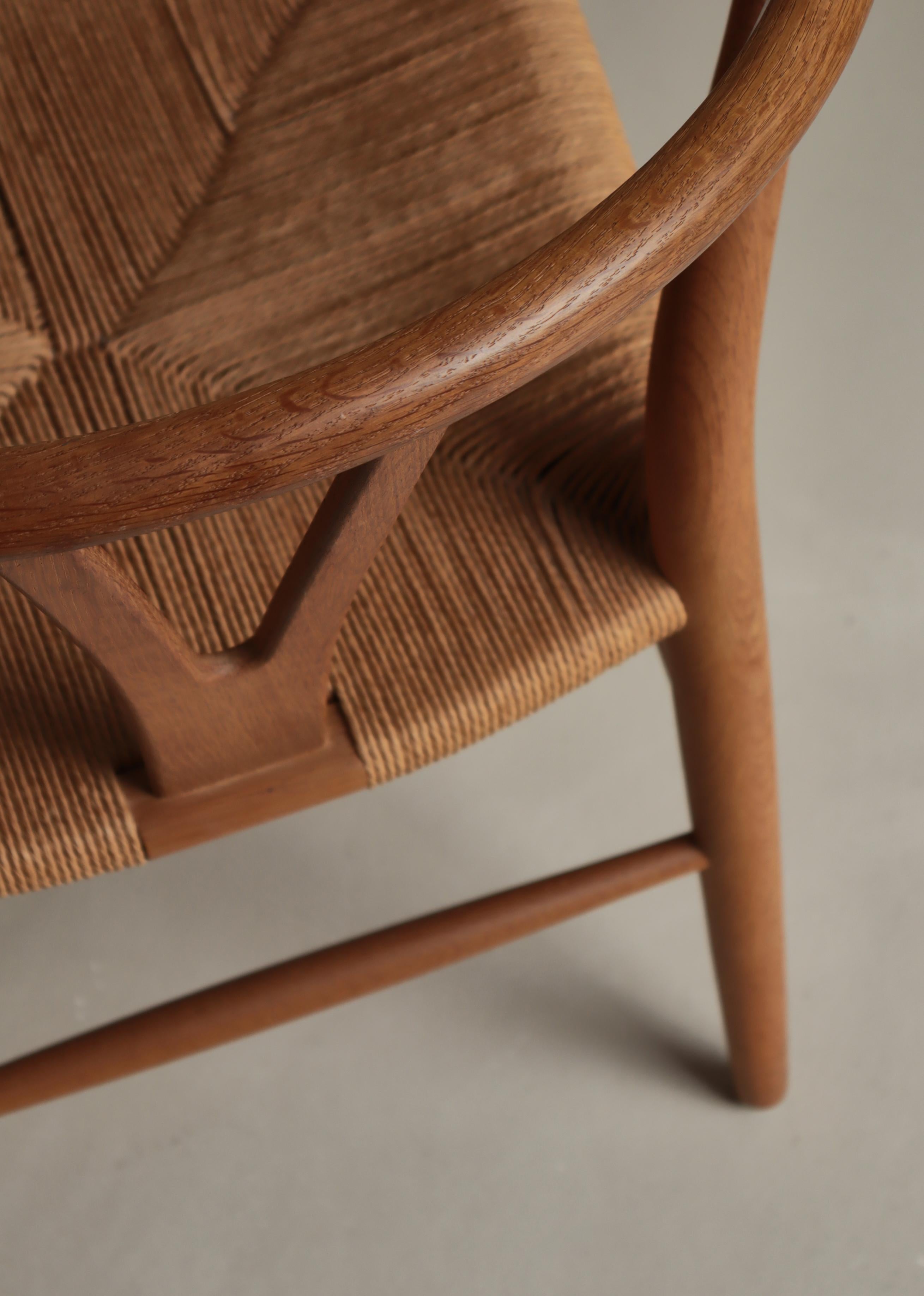 Hans J. Wegner Juego de sillas Wishbone de Carl Hansen & Sons de primera producción, años 60 en venta 8