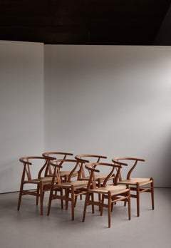 Hans J. Wegner Set of Early Production Carl Hansen & Sons Wishbone Chairs, 1960s