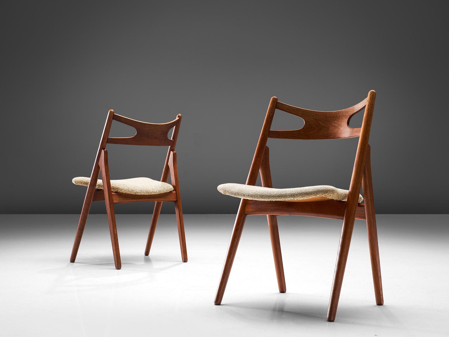 Danish Hans J. Wegner Sawbuck Chairs