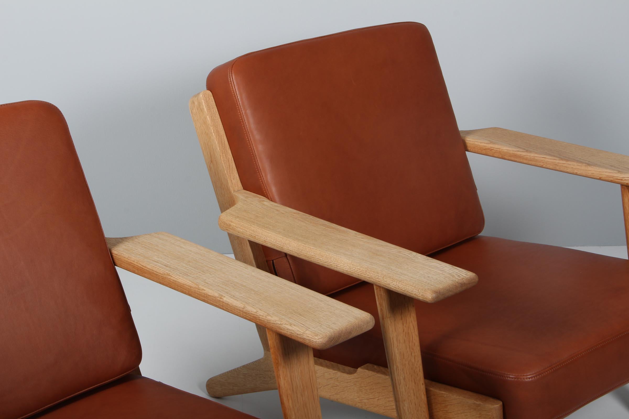 Mid-Century Modern Hans J. Wegner, Set of Lounge Chairs, Model 290, Oak