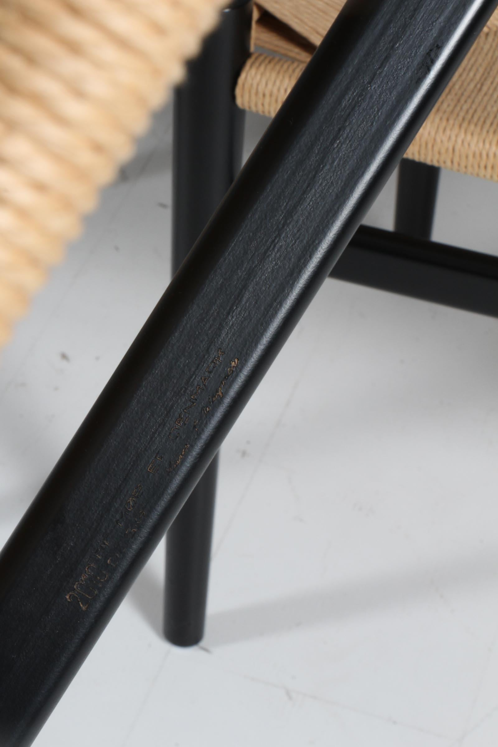 Hans J. Wegner, set di sei poltrone PP68, Danimarca. in vendita 4