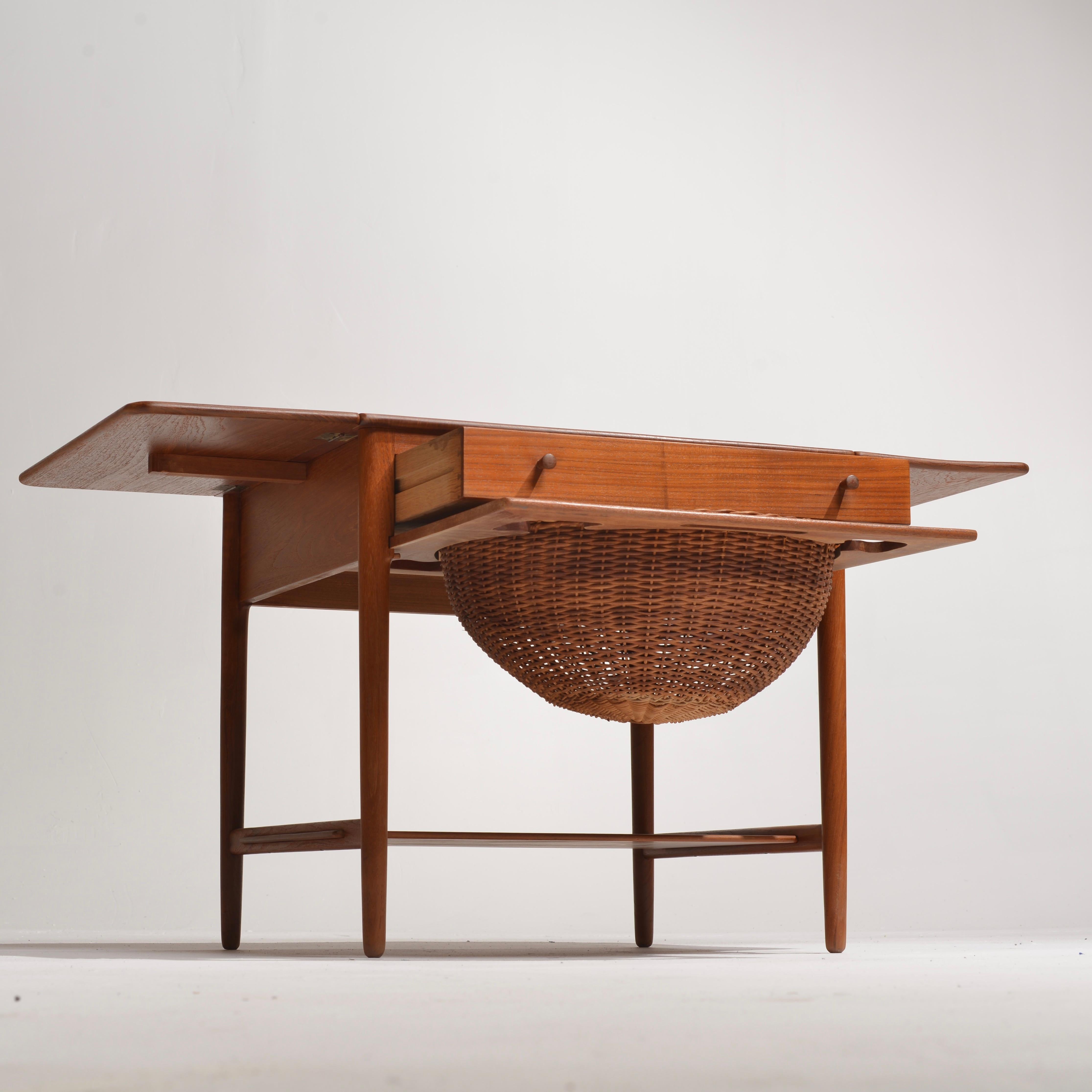 Danish Hans J. Wegner Sewing Table, Model AT-33, 1960s For Sale