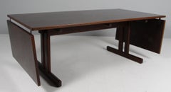 Hans J. Wegner, Shaker Dining Table, smoked oak, extension leafes. Getama.