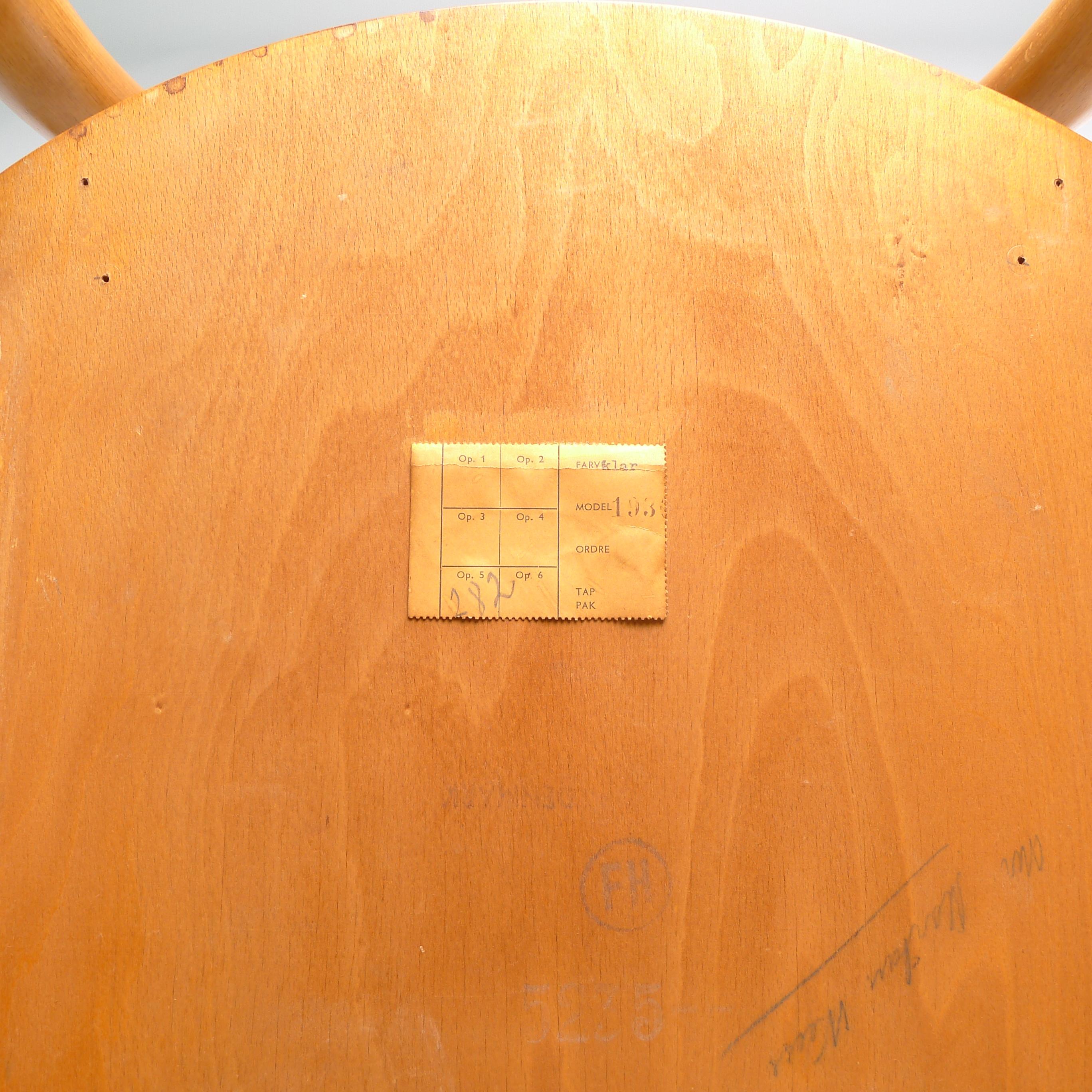 Hans J Wegner Shell Chair, Model Fh1936, Made by Fritz Hansen, Design, 1948 6