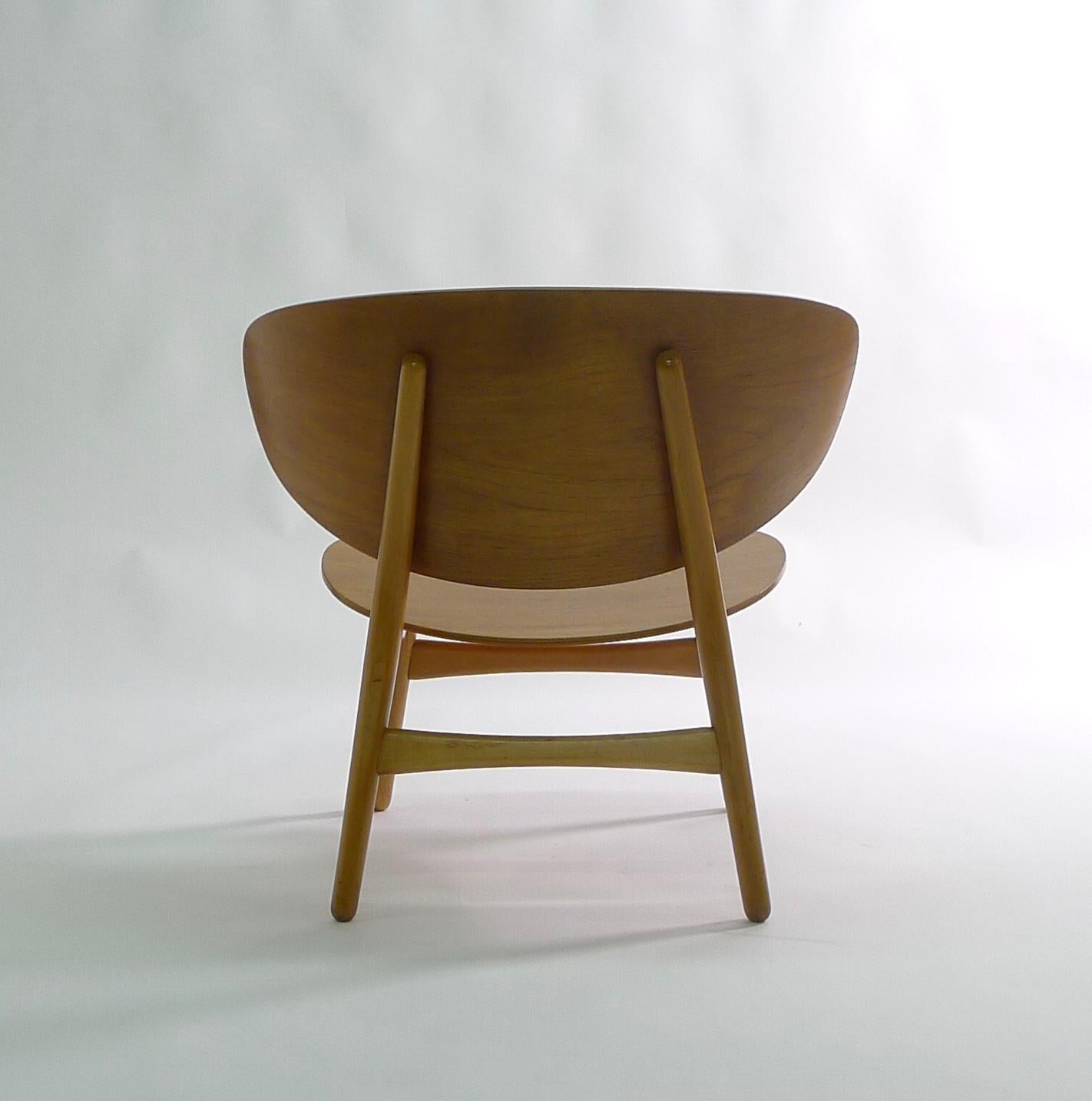Mid-20th Century Hans J Wegner Shell Chair, Model Fh1936, Made by Fritz Hansen, Design, 1948