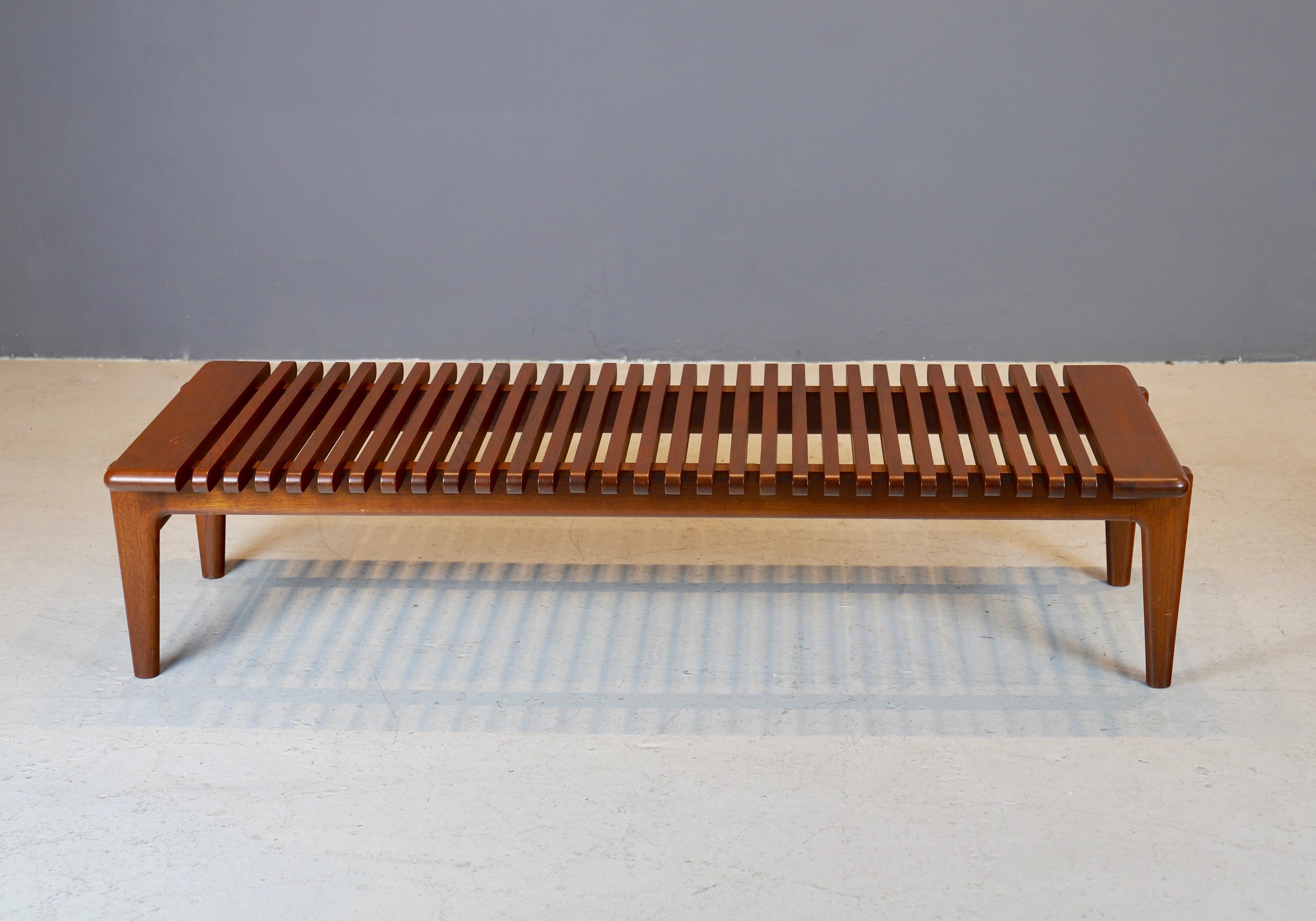 Scandinavian Modern Hans J. Wegner Slatted Bench or Coffee Table, 1950s