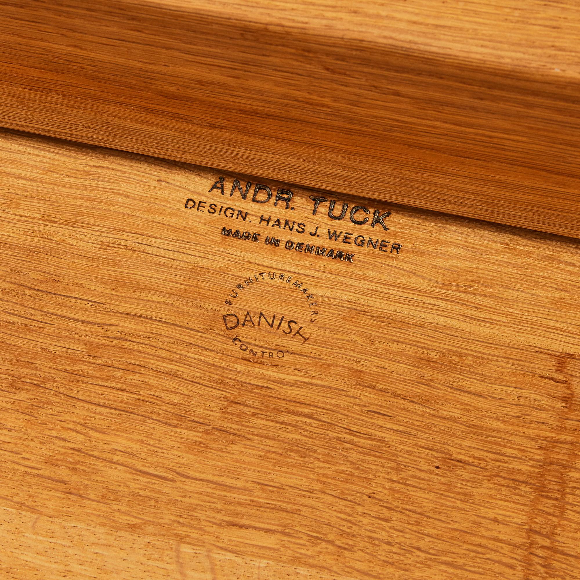 Hans J. Wegner Solid Oak Coffee Table, Andreas Tuck, 1960's For Sale 7