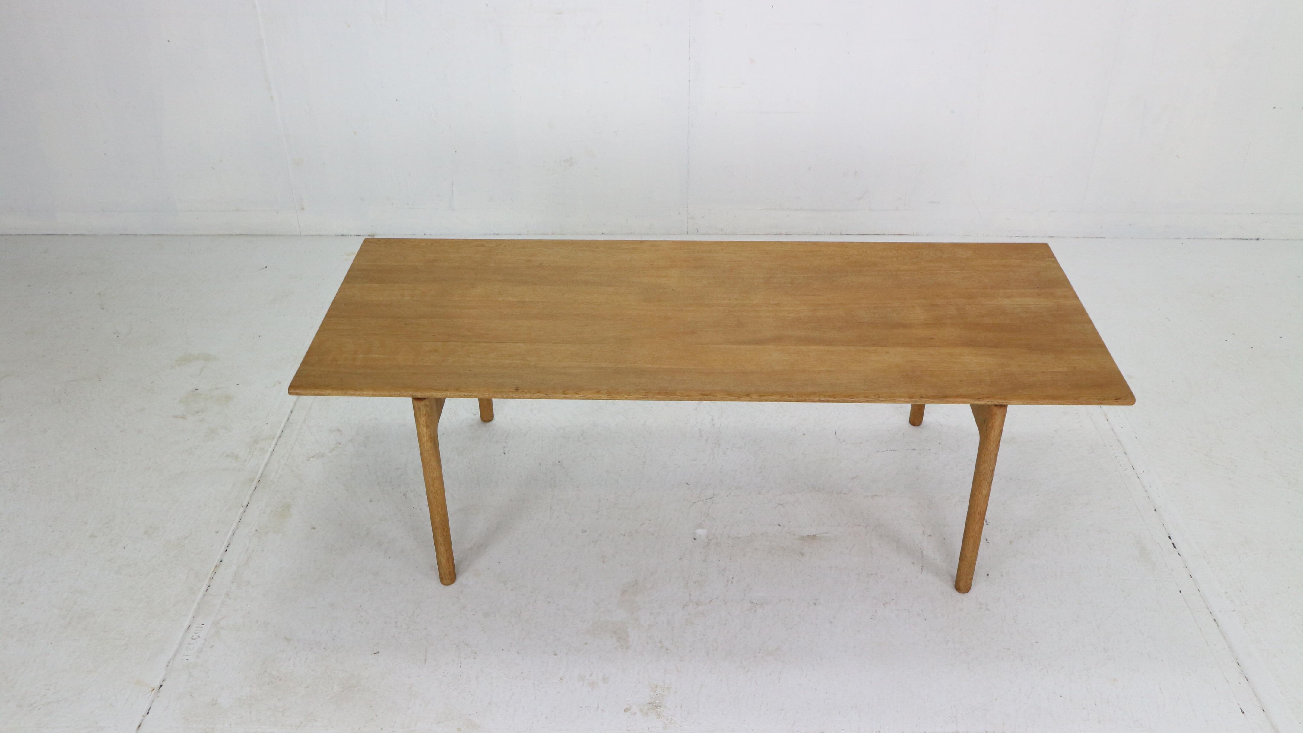 Mid-20th Century Hans J Wegner Solid Oak Coffee Table 