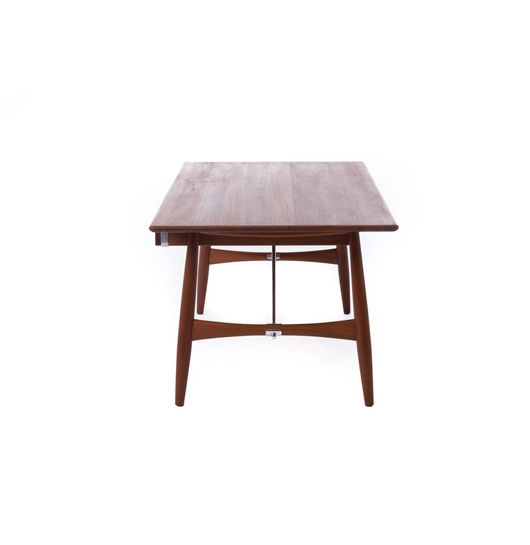 Hans J Wegner Solid Teak Architect's Desk Model 571 For Sale 6