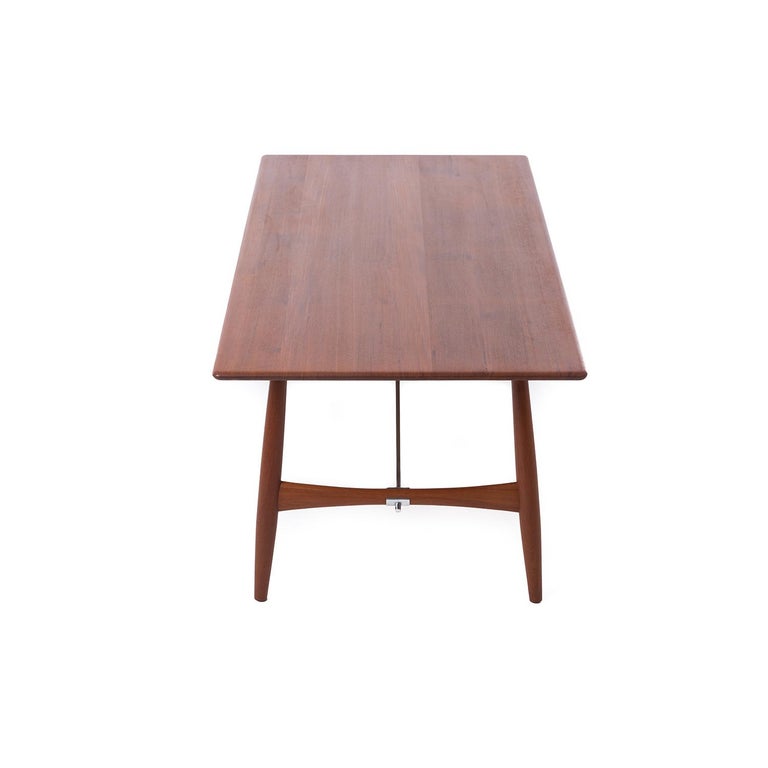 Hans J Wegner Solid Teak Architect's Desk Model 571 For Sale 7