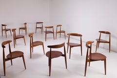 Hans J Wegner Stacking Dining Chairs Model FH4103 / Heart for Fritz Hansen c1952