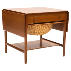 Vintage Hans J. Wegner Teak At-33 Sewing Table