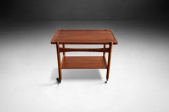 Hans J. Wegner Teak Bar Cart by Andreas Tuck, Denmark 1960s