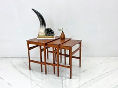 Hans J. Wegner Teak Nesting Tables Set "At-40" for Andreas Tuck, Denmark, 1960s