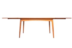 Tavolo da pranzo a ribalta Hans J. Wegner in teak e Oak