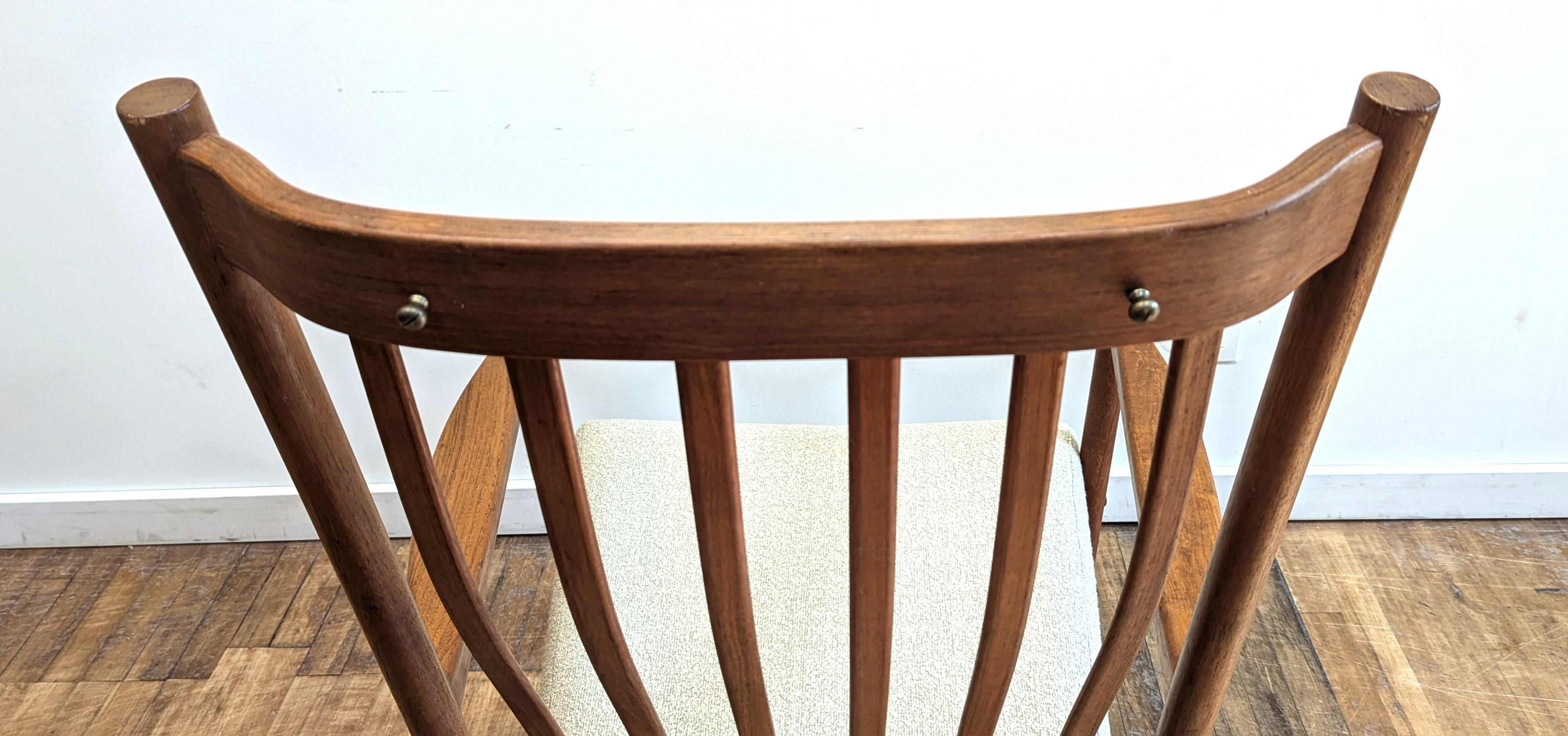 Brass Hans J. Wegner Teak Rocking Chair for Tarm Stole Og Mobilefabrik
