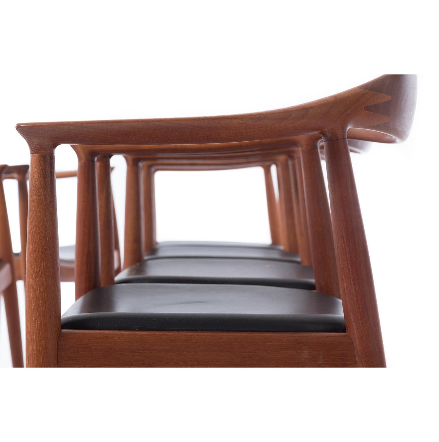Hans J Wegner Teak 'Round' JH501 Dining Chairs, Set of 8 11