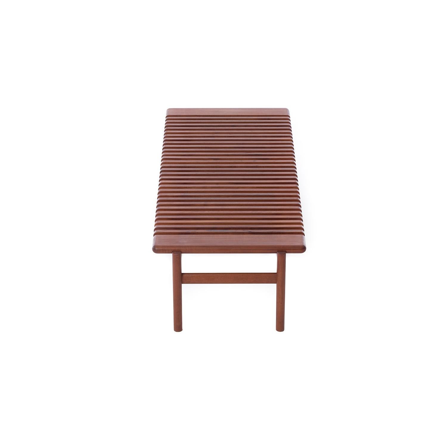 Scandinavian Modern Hans J Wegner Teak Slatted Table (Bench) JH589