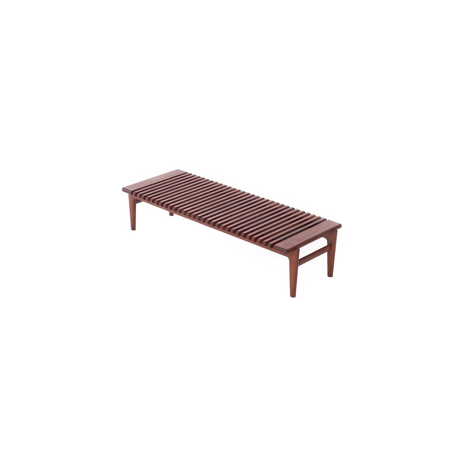 Oiled Hans J Wegner Teak Slatted Table (Bench) JH589