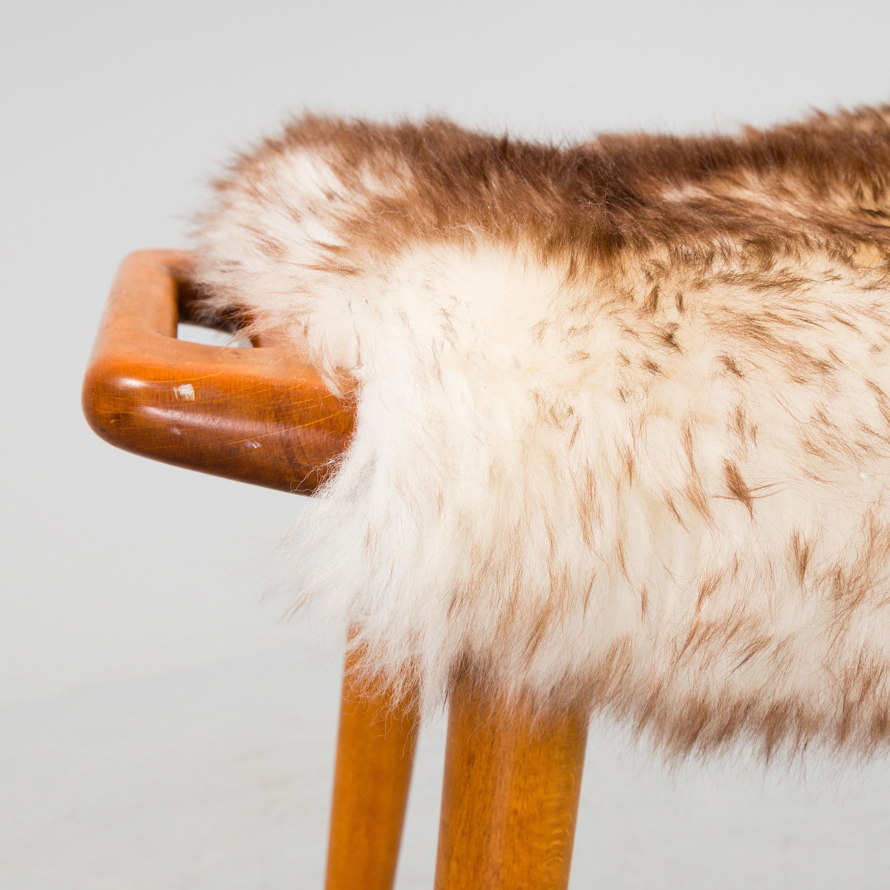 Hans J. Wegner Teak Stool AP29 3