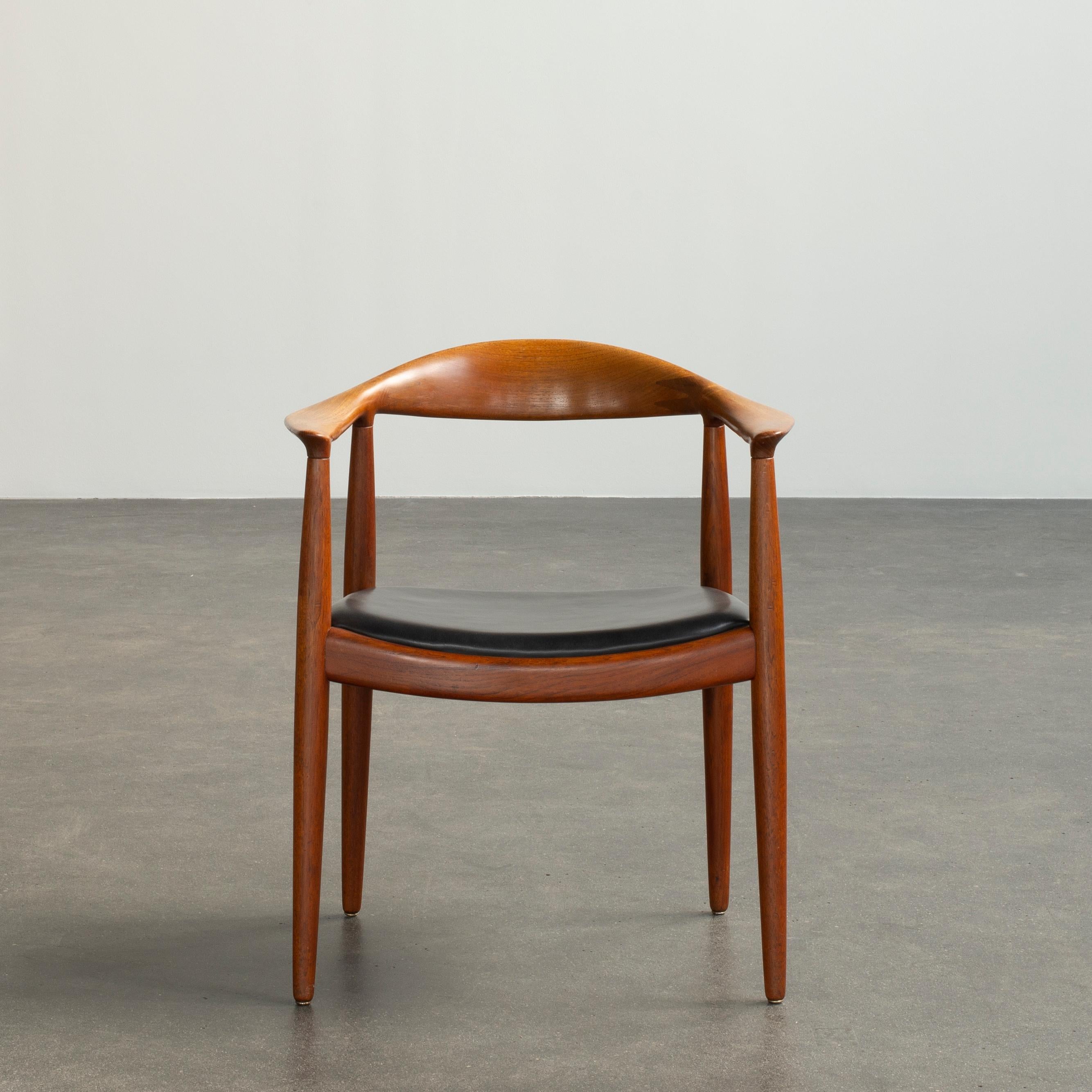 Scandinavian Modern Hans J. Wegner 'The Chair' in Teak for Johannes Hansen For Sale