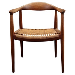 Hans J. Wegner, "the Chair" Model JH 501, 1949, Teak Dining Chair with Cane Seat